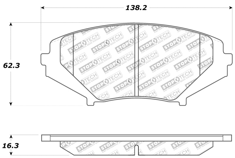 Stoptech 309.1011 Sport Brake Pads w/Shims and Hardware - Front