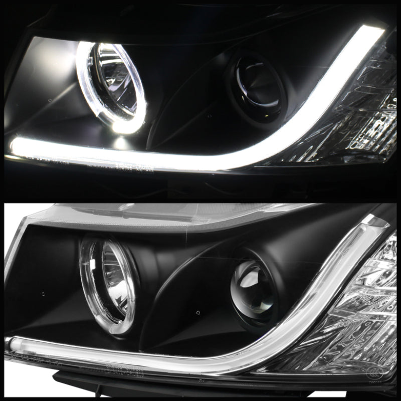 Spyder 5074164 fits Chevy 11-14 Cruze Projector Headlights Light Tube DRL Blk P