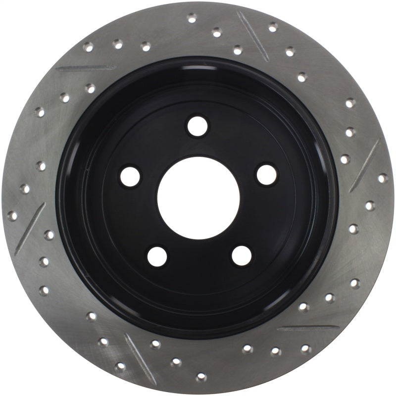 Stoptech 127.67067R Power Slot 07-13 Jeep Wrangler Rear Right Drilled & Slotted Rotor