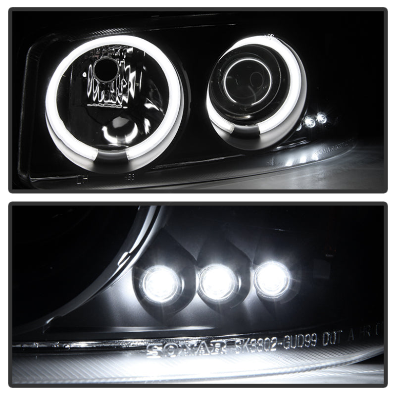 Spyder 5078704 fits GMC 99-06 Sierra 1500/2500 Projector Headlights CCFL Halo L