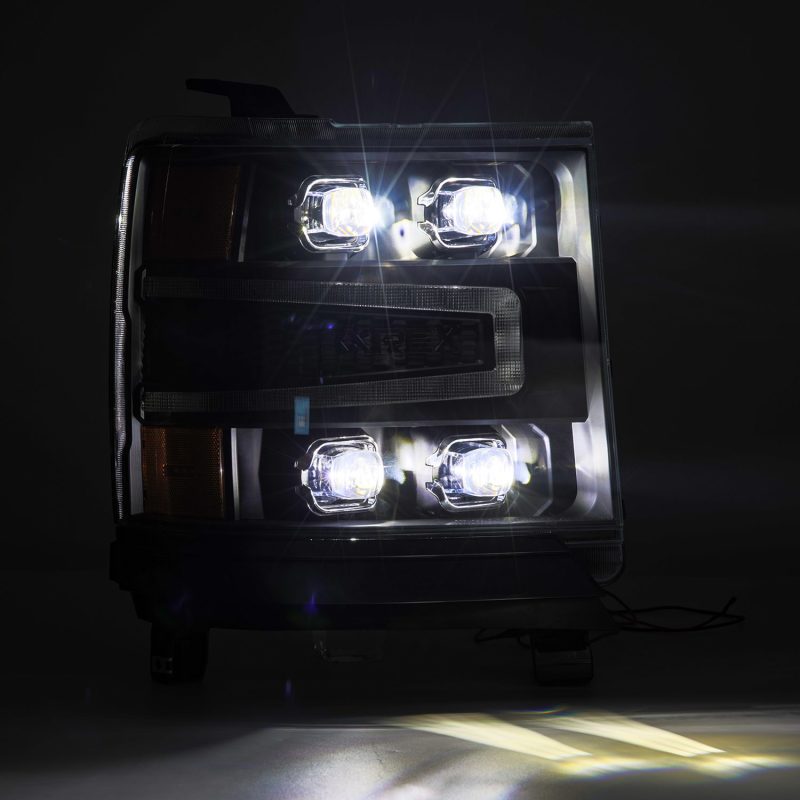 AlphaRex 880237 fits Chevy 16-18 1500HD NOVA-Series LED Proj Headlights BK w/Ac