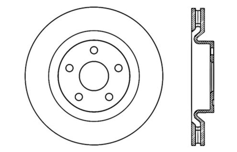 Stoptech 128.62114L Drilled Sport Brake Rotor