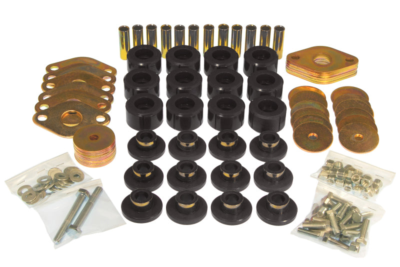 Prothane 1-117-BL fits Jeep 07-11 Wrangler JK 4DR Body Mount Kit - Black