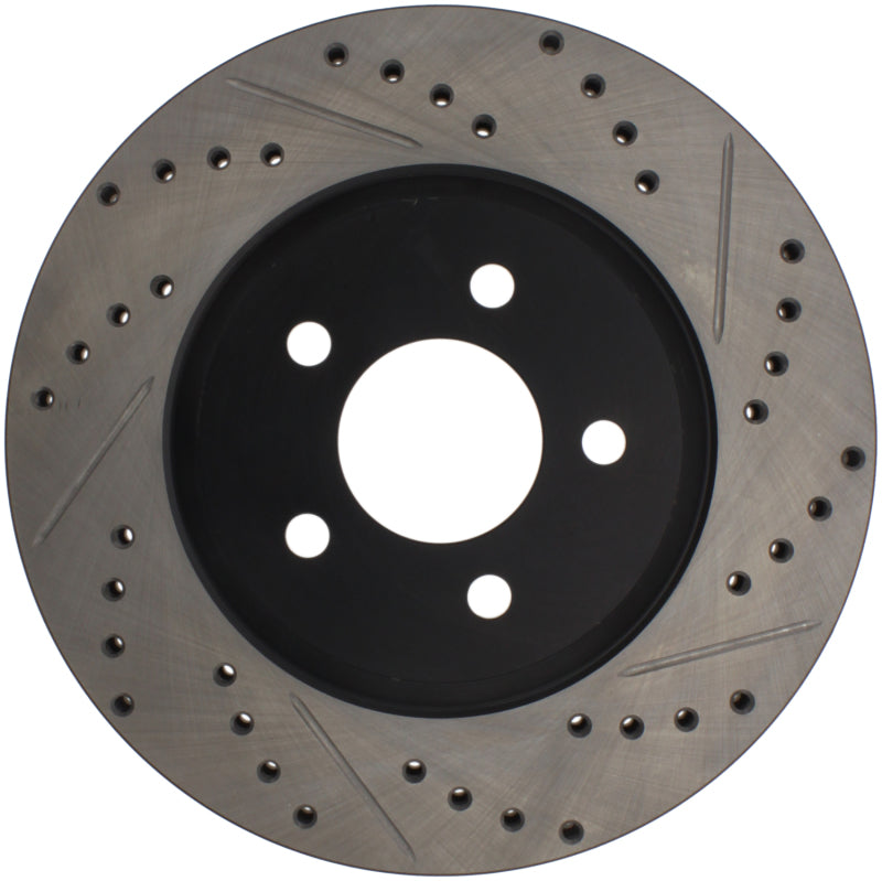 Stoptech 127.61086L 05-10 Ford Mustang GT Front Left Slotted & Drilled Rotor