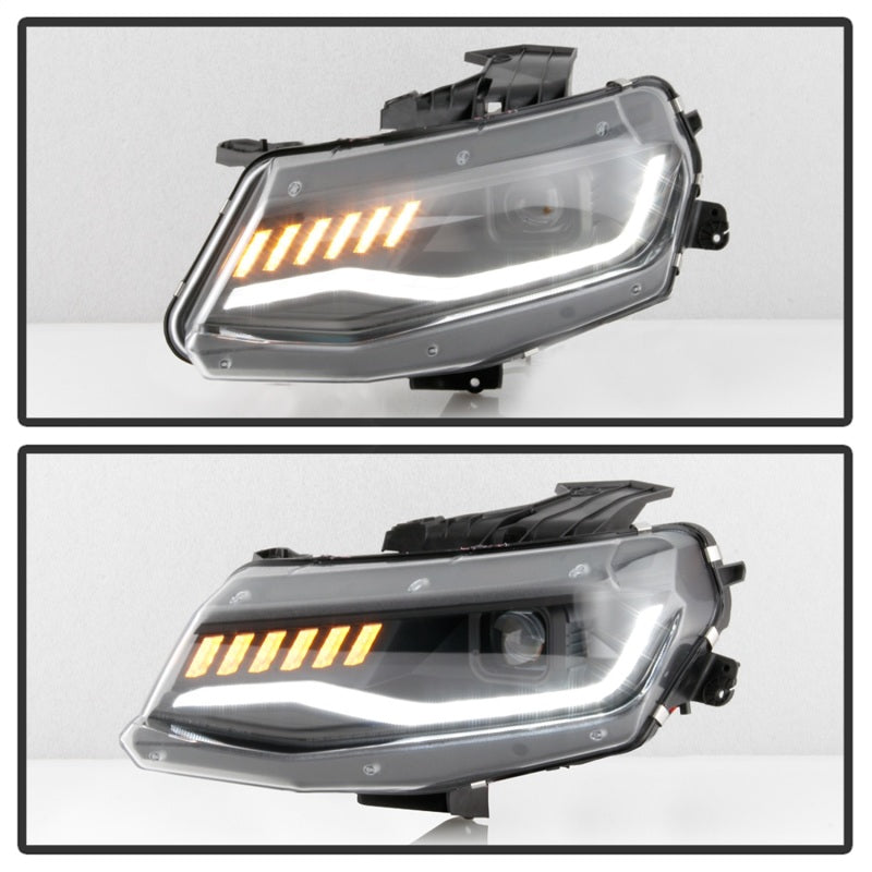 Spyder 5087331 fits Chevy 16-18 Camaro Halogen Model Projector Headlights Black