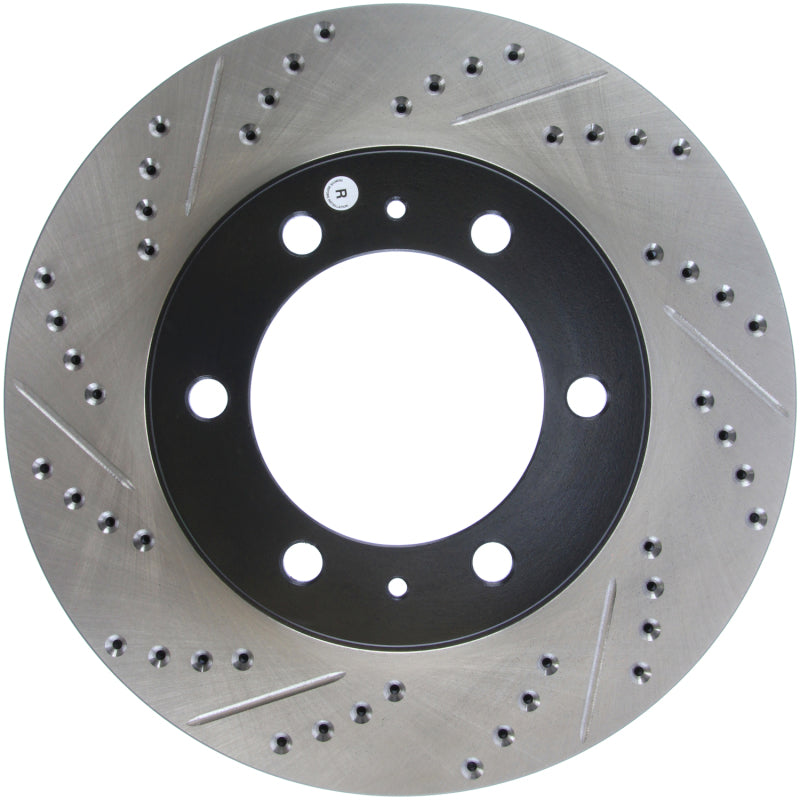 Stoptech 127.44129R 07-08 fits Toyota FJ Cruiser / 05-08 Tacoma (6 lug) / 03-08 4 Runner (319mm disc) SportStop Slo
