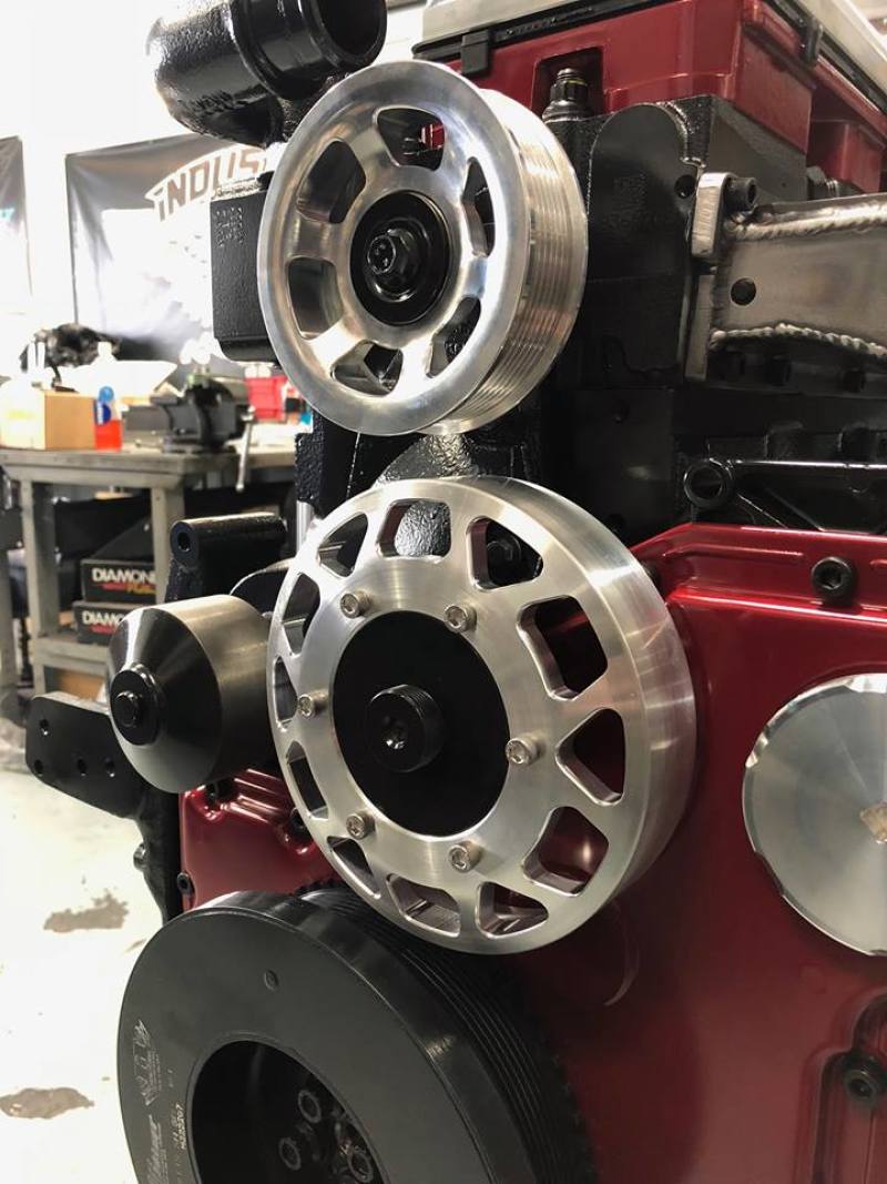 Industrial Injection 24FC09 fits Dodge 07-18 Cummins 5.9L/6.7L Common Rail Billet Pulley Kit