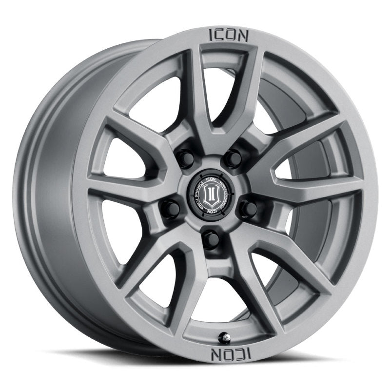 ICON 2617855557TT Vector 5 17x8.5 5x150 25mm Offset 5.75in BS 110.1mm Bore Titanium Wheel