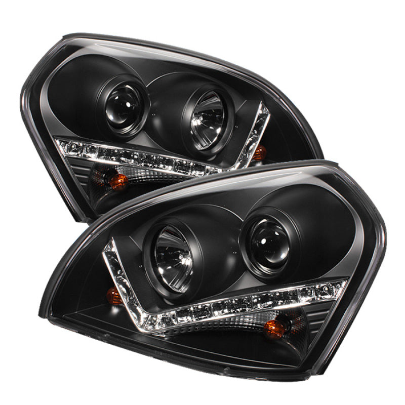 Spyder 5029447 fits Hyundai 04-09 Tucson Projector Headlights DRL Black High H1