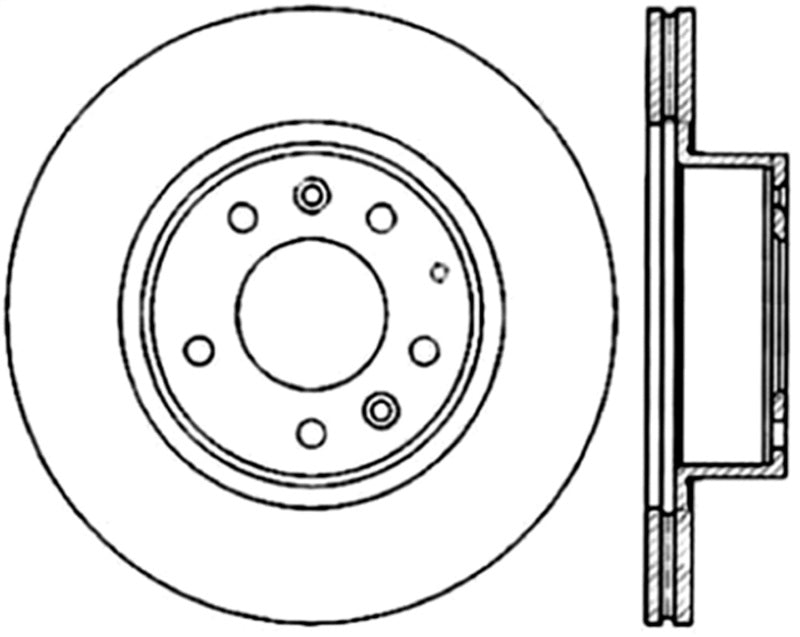 Stoptech 126.45051CSL 93-95 Mazda RX-7 Cryo Slotted Front Left Sport Brake Rotor