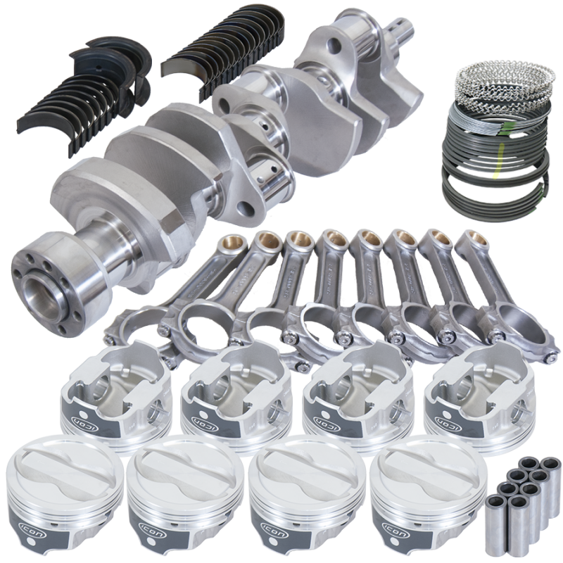 Eagle 62303L030 fits Chevy LT1 350 1Pc 3.750in Crank 6.000in I-Beam Rods -18cc 4.030in Pistons Rotating Assembly