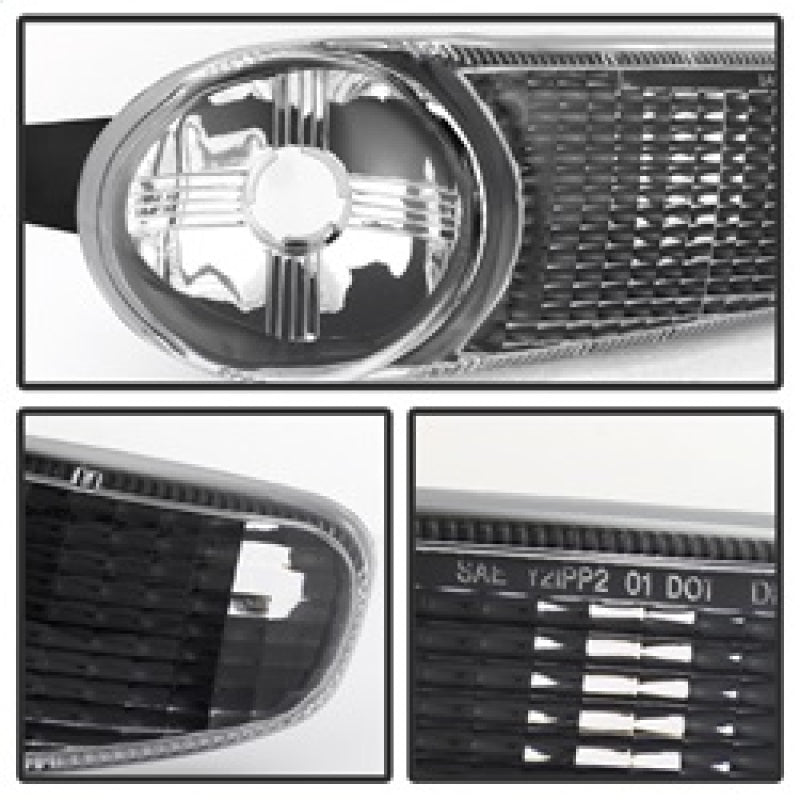 Xtune 9027079 fits GMC 00-06 Sierra Denali Bumper Lights Black CBL-GD00-BK