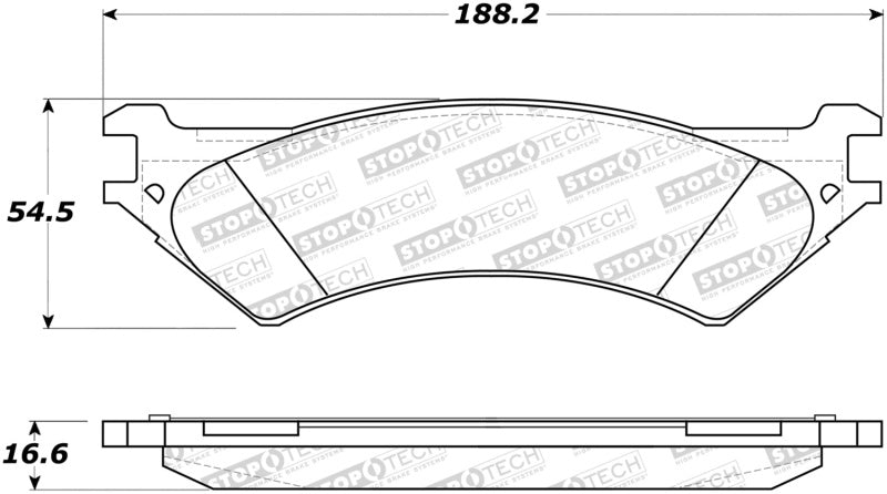 Stoptech 309.0802 Sport Brake Pads w/Shims - Front
