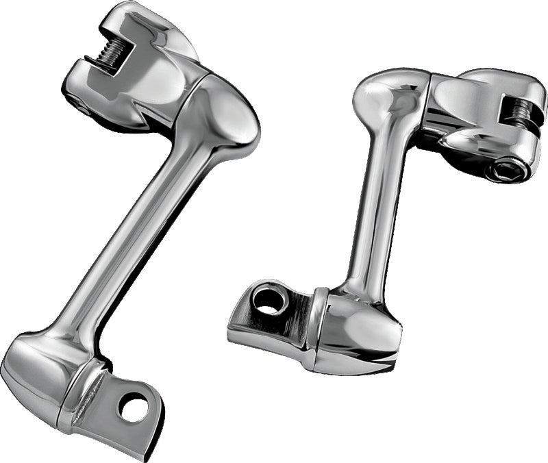 Kuryakyn 4557 Kuryakyn 4in Adjustable Lockable Offsets With Male Mount Adapter Chrome