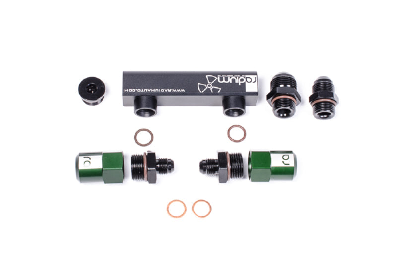 Radium Engineering 20-0463 Bosch Pumps 4 Port Manifold Reuses Check Valves - Uni
