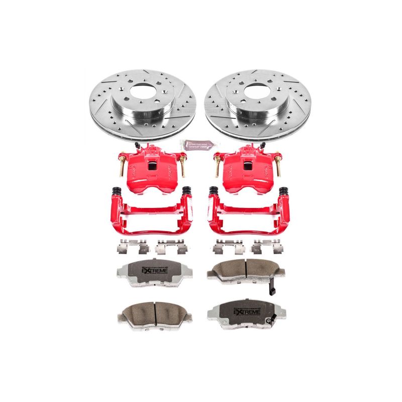 PowerStop KC696 fits Honda Civic Front Z26 Street Warrior Brake Kit w/Calipers