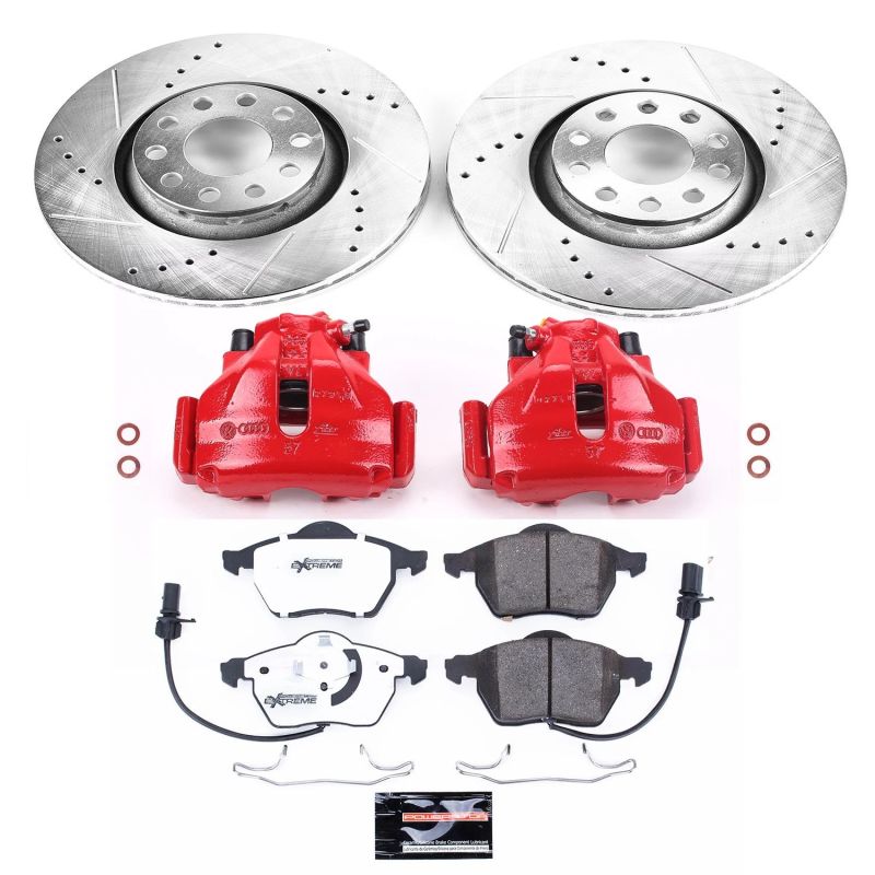 PowerStop KC636 26 98 fits Audi A6 Front Z26 Street Warrior Brake Kit w/Calipers