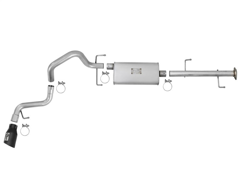 AFE 49-06039-B on 2-1/2in Aluminized Steel Cat-Back Exhaust w/ Black Tips 07-17