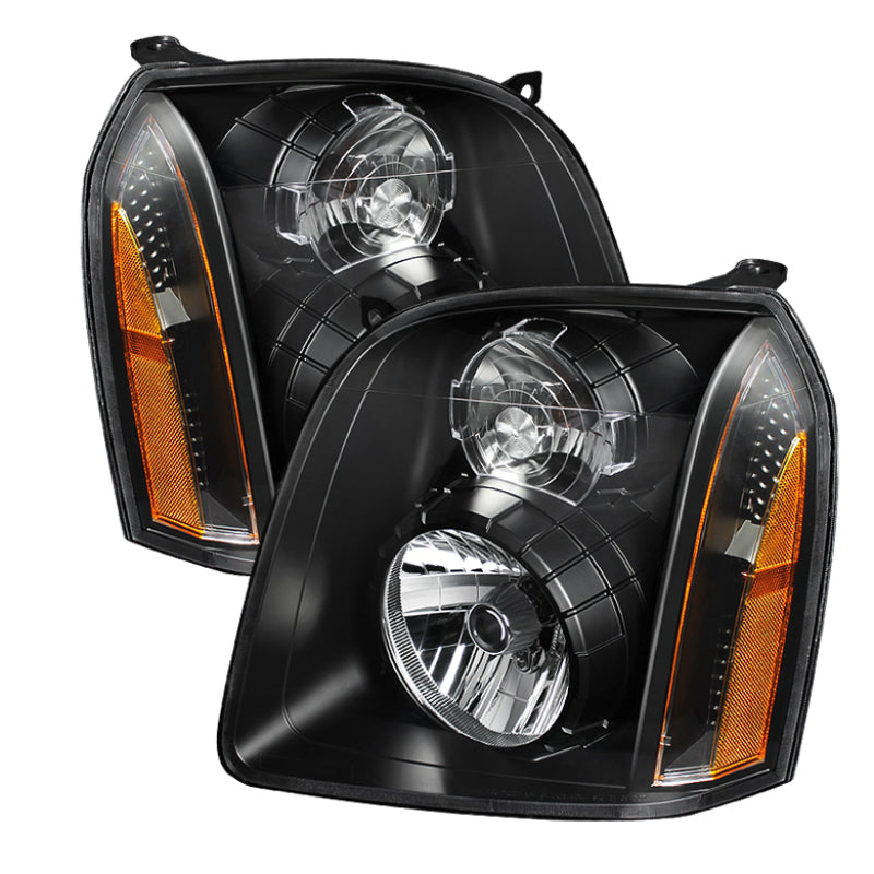 9023200 Xtune fits GMC 07-14 Yukon Denali Crystal Headlights Black HD-JH-GYD07