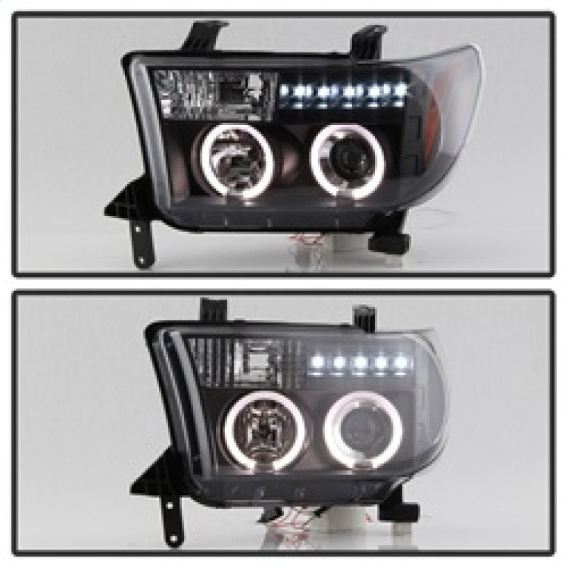 Spyder 5012029 fits Toyota 07-13 Tundra 3 Projector Headlights LED Halo LED Blk