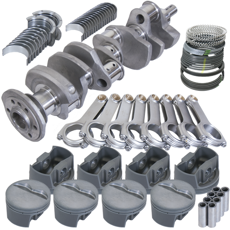 Eagle 12008060 fits Chevy 350 3.750in Crank 5.700in H-Beam -5cc Flat Top 4.060in Pistons Rotating Assembly