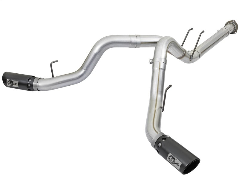 AFE 49-03092-B 4in DPF-Back Alum Steel Exhaust System w/Black Tip 2017 fits For