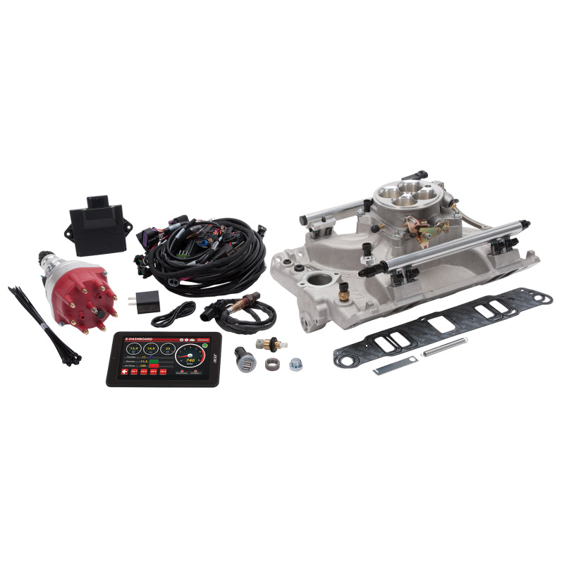 Edelbrock 35970 Pro Flo 4 Fuel Injection Kit Seq Port fits Pontiac 326-455 ci 550 Max HP 2 LbHr Injectors Satin