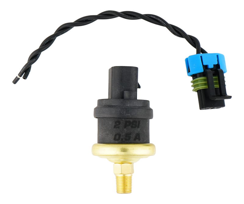 DeatschWerks 4-HOBBS-2 2psi 1/8th NPT Adjustable (1-3psi) Hobbs Switch with Pigtail (0.5A)