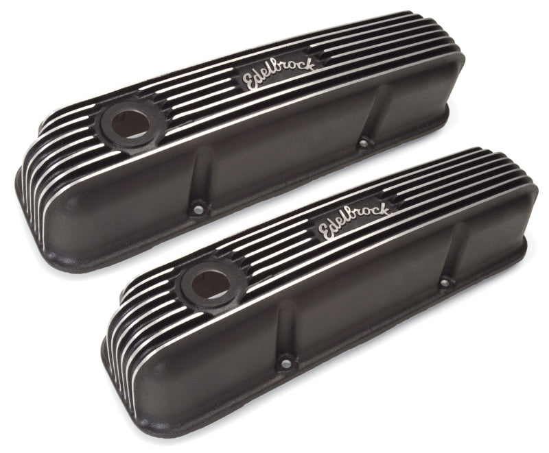 Edelbrock 41623 Valve Cover Classic Series fits Ford 1958-1976 FE V8 Black