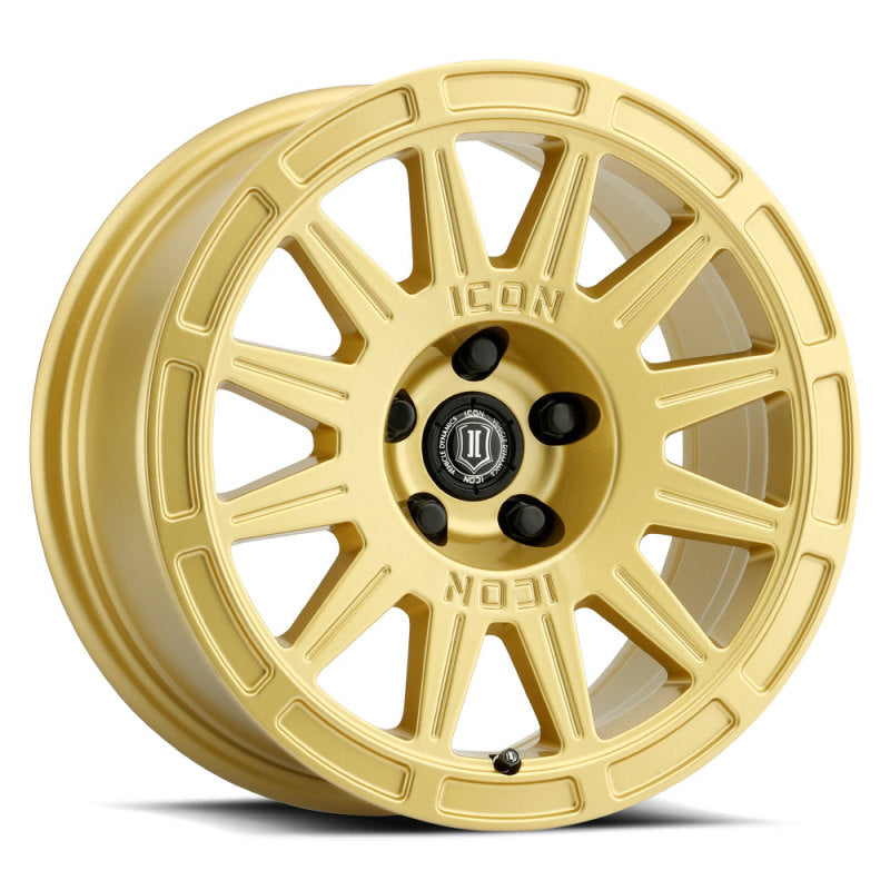 ICON 7017806560GG Ricochet 17x8 5x4.5 38mm Offset 6in BS - Gloss Gold Wheel