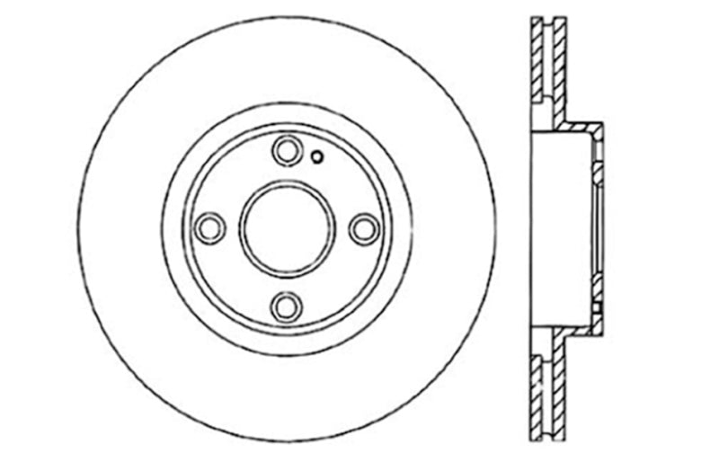 Stoptech 128.45061L Drilled Sport Brake Rotor