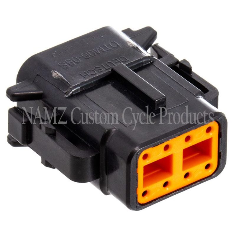 NAMZ MDP-8B Deutsch DTM 8-Position Black Plug w/(8) Stamped Terminals & Wedgeloc