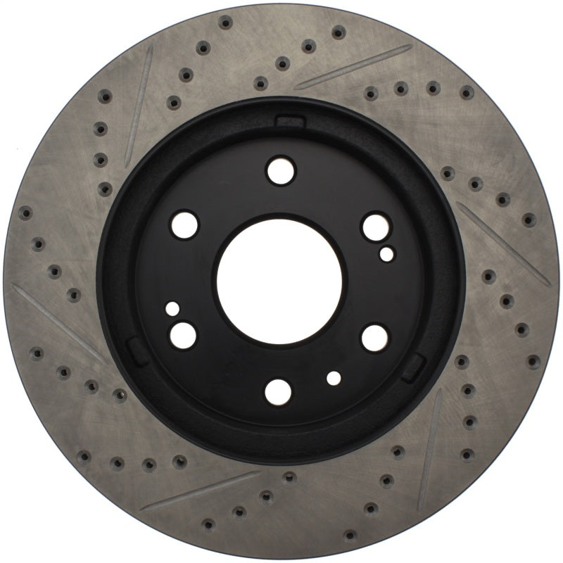 Stoptech 127.66057L 05-10 GMC Sierra 1500 (w Rear Drum) / 07-09 GMC Yukon Front Left Slotted & Drilled Rotor