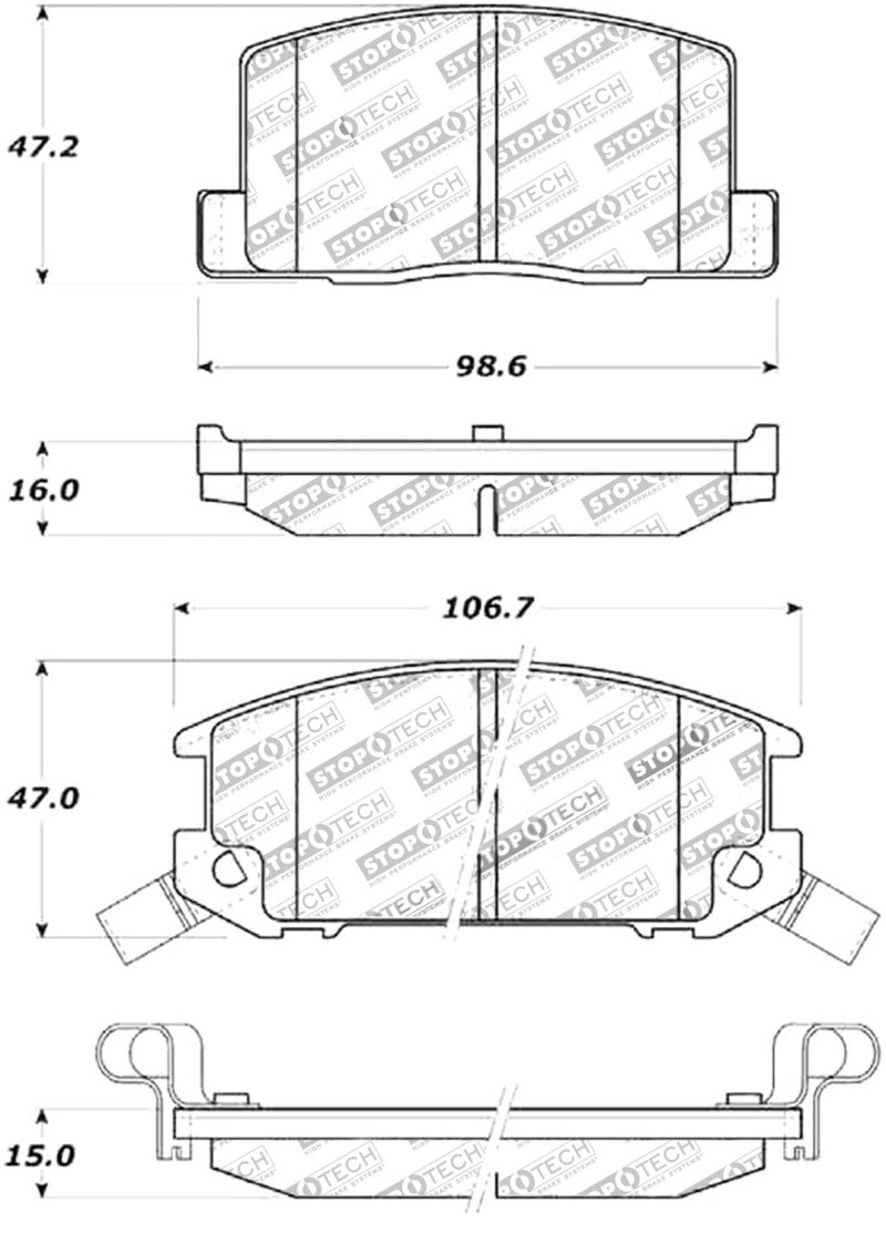 Stoptech 308.0309 Street Touring Brake Pads