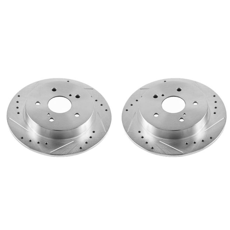 PowerStop fits Suzuki 07-13 SX4 Rear Evolution Drilled & Slotted Rotors - Pair