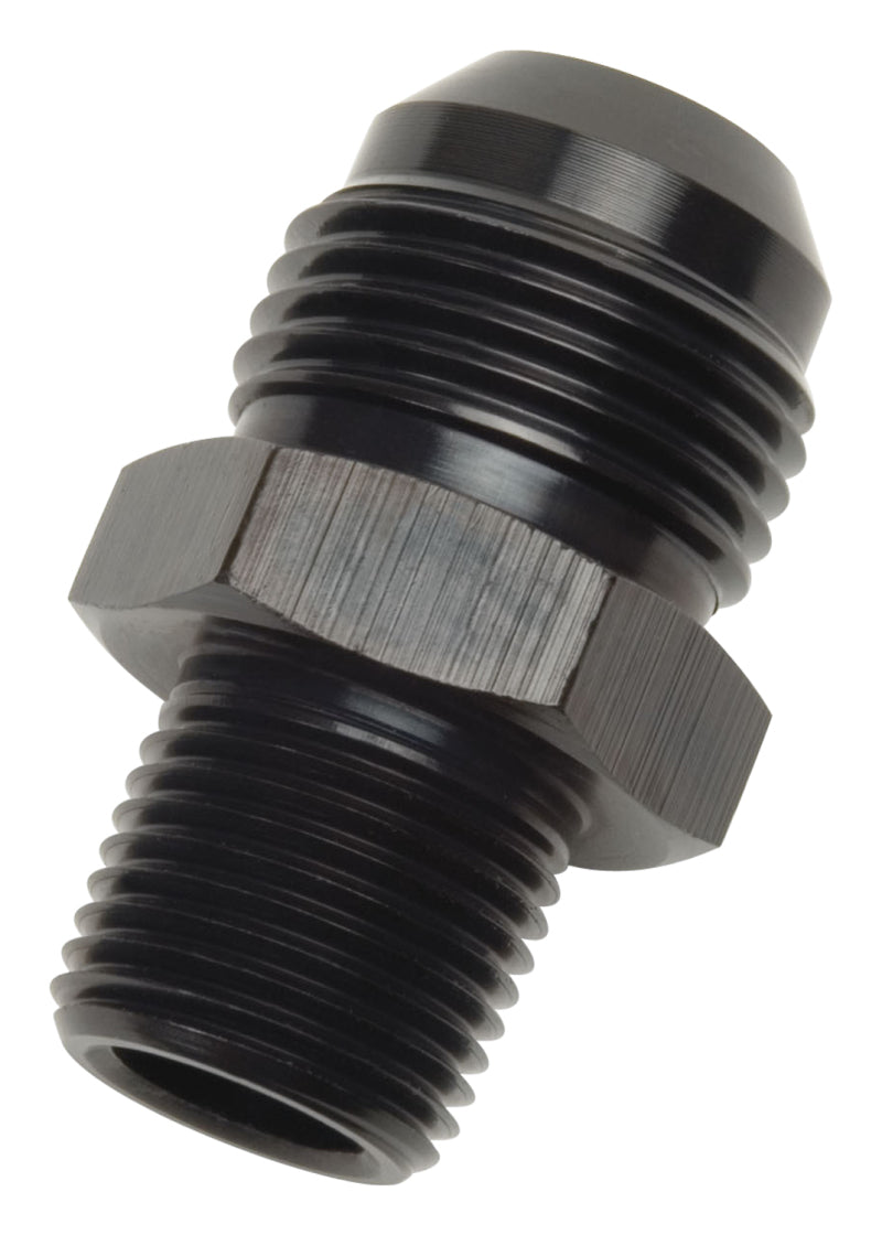 Russell 660523 Performance -12 AN to 1/2in NPT Straight Flare to Pipe (Black)
