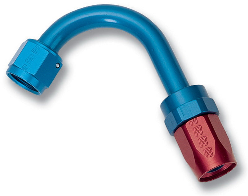 Russell 613220 Performance -6 AN Red/Blue 120 Degree Full Flow Swivel Hose End (With 1in Radius)