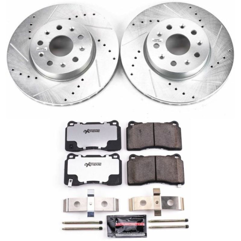 PowerStop K7001-26 14-18 fits Cadillac CTS Front Z26 Street Warrior Brake Kit