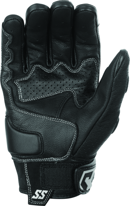 Speed and Strength 892325 Twist of Fate Leather Gloves Black/White - Small