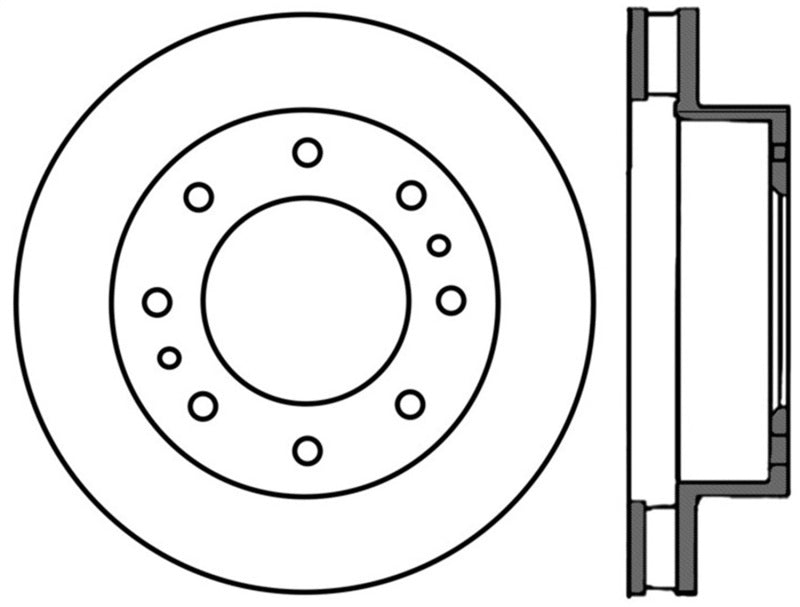 Stoptech 126.66042CSL PowerSlot 02-08 Chevy Avalanche / 99-06 Silverado Left Front Slotted Cryo Rotor