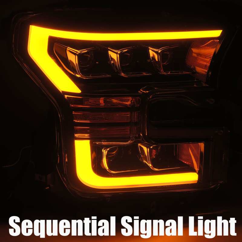 AlphaRex 880152 fits Ford 17-20 Raptor NOVA LED Proj Headlights Plank Style Mat