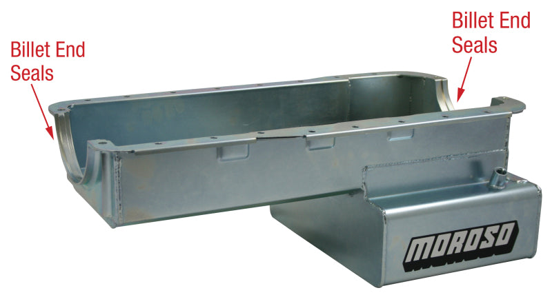 Moroso 20536 fits Ford 351W (w/Front Sump & Billet End Seals) Road Race Baffled