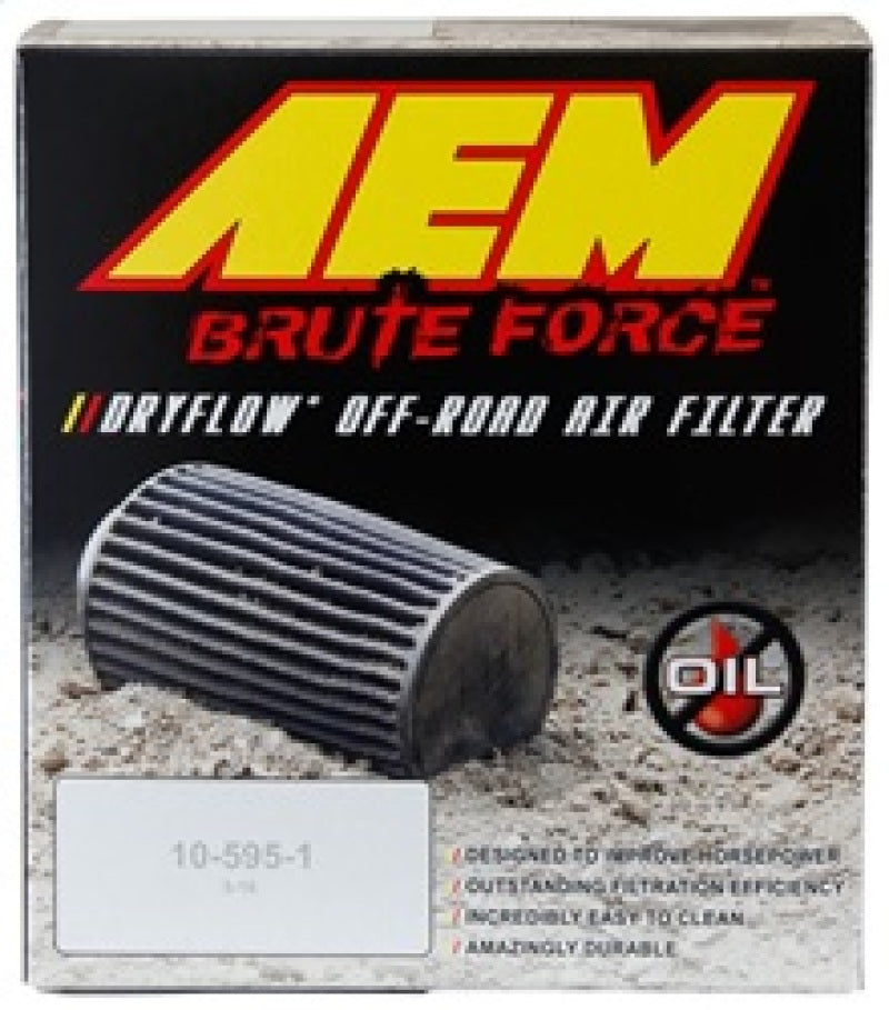 AEM 21-205BF Brute Force Dryflow Air Filter - Conical 6in Base OD / 5.125in Top