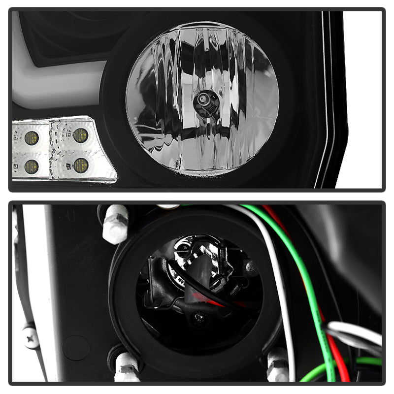 Spyder 5080851 fits GMC 14-16 Sierra Projector Headlights Light Bar DRL Blk PRO