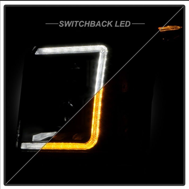 Spyder 15-20 GMC Yukon Halogen Model Only Projector Headlights - Black (PRO-YD-GY15HALSI-SBSEQ-BK)