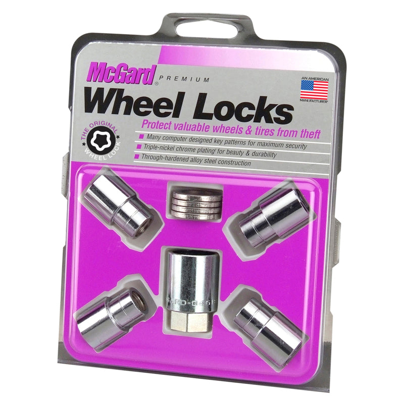 McGard 21120 Wheel Lock Nut Set - 4pk. (Reg. Shank Seat) 1/2-20 / 13/16 Hex / 1.38in. Length - Chrome