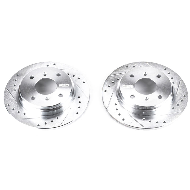 PowerStop fits Acura 86-88 Legend Rear Evolution Drilled & Slotted Rotors - Pair