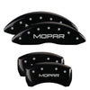 MGP 32025SMOPBK 4 Caliper Covers Engraved Front & Rear fits Mopar Black Finish S