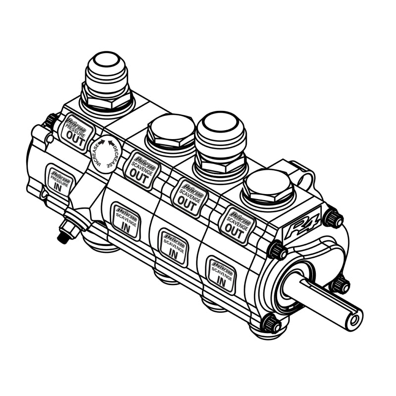 Peterson Fluid Systems 794130 R4 4-Stage Oil Pump - Right Side Mount - Rear Drive Drag