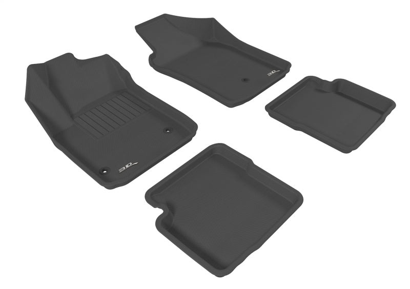 3D MAXpider 2008-2012 fits Honda Accord Kagu 2nd Row Floormats - Black